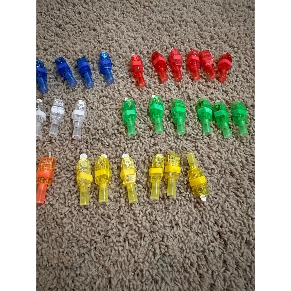 Novelty Place 36Pcs LED Party Finger Lights for Kids with Screw-Secured, LED Fin